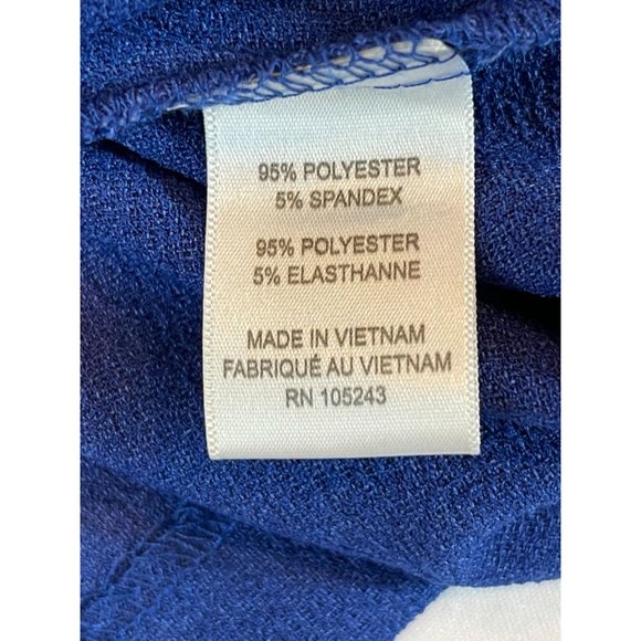 Bobeau Women Crepe Shift Mini Dress MD0284R Short Sleeve Back Keyhole Blue SZ XS - Picture 8 of 9